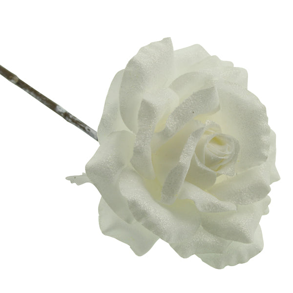 SDR 42cm Frosted Rose Stem