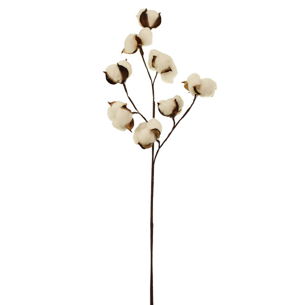 SDR 60cm Glittered Cotton Seed Spray
