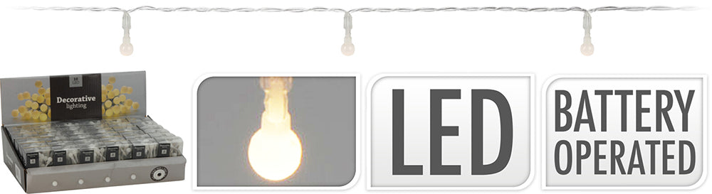 Koopman LED Warm White Chain Lights 20Pcs
