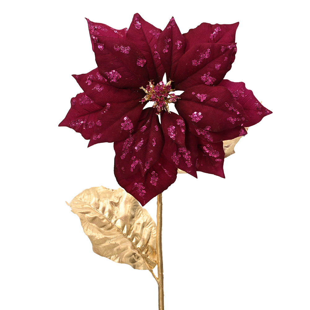 Kaemingk Dark Mauve Poinsettia