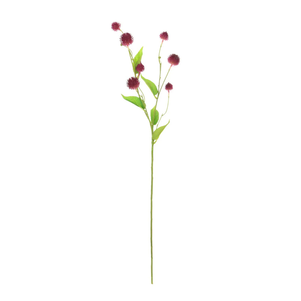 Lotus Imports Plastic Globe Thistle Stem Magenta