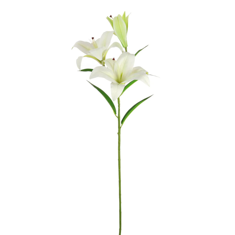 Lotus Imports Silk Asiatic Lily White