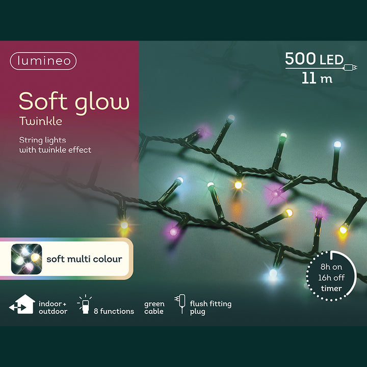 Kaemingk LED Green Soft Glow Twinkle Effect (1100cm)