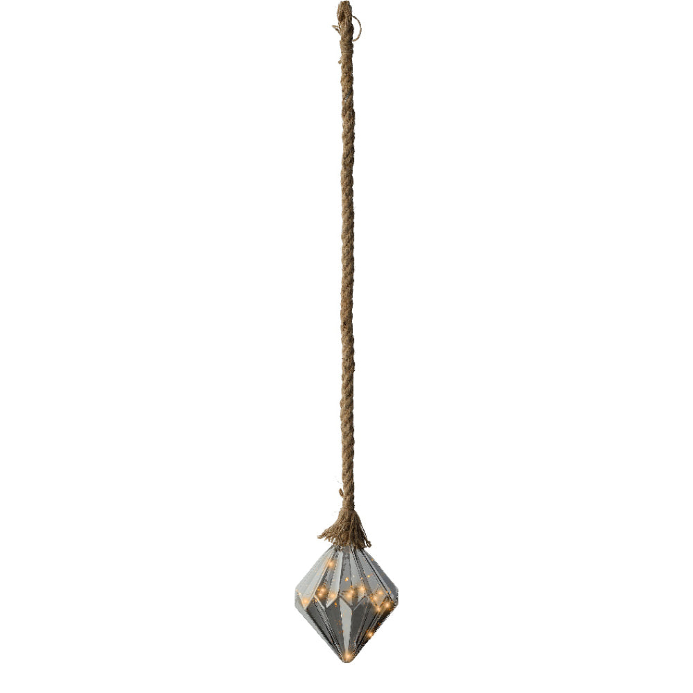 Kaemingk Micro LED Smokey Diamond Pinecone (20cm)