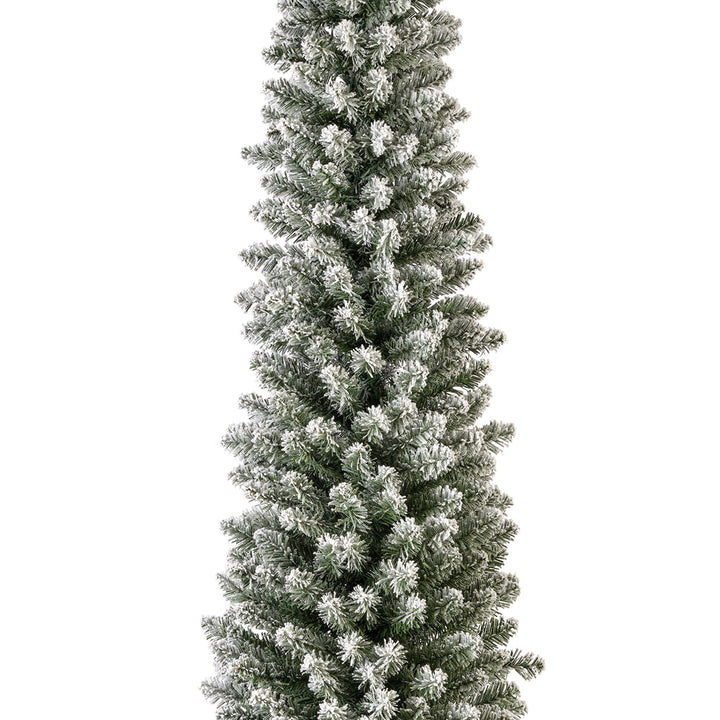 Kaemingk Snowy Pencil Pine Tree (Dia.60Cm X H.210Cm)