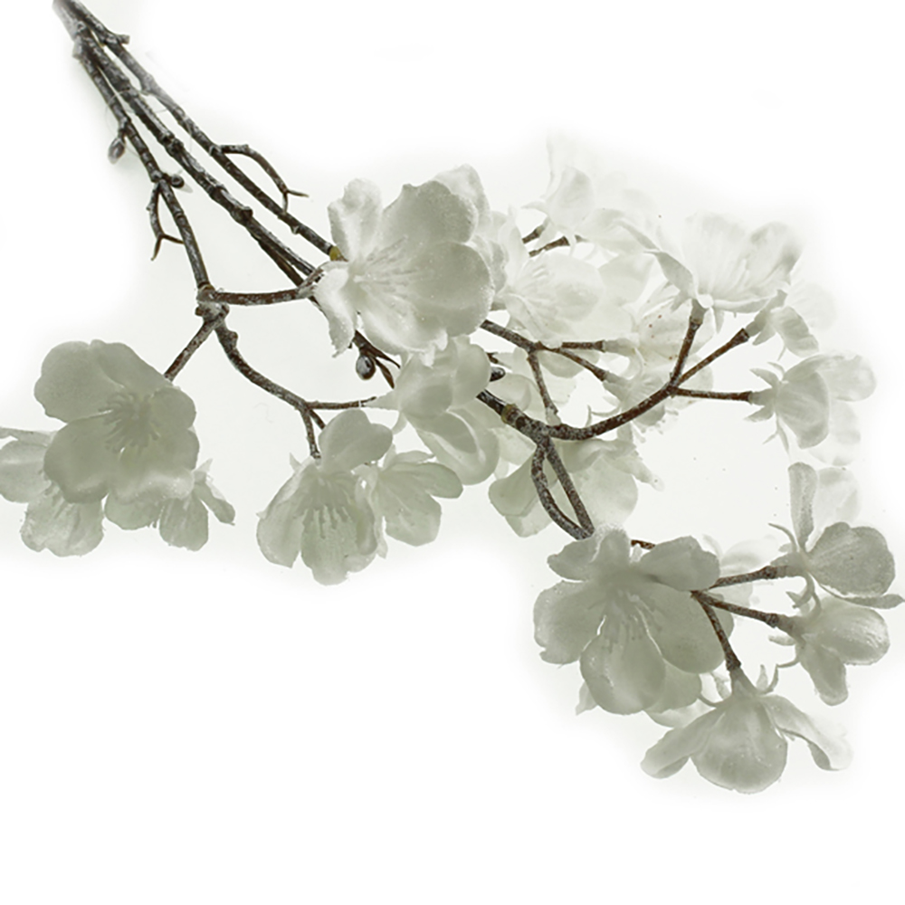 Sage Décor  Frosted Blossom Spray 50Cm