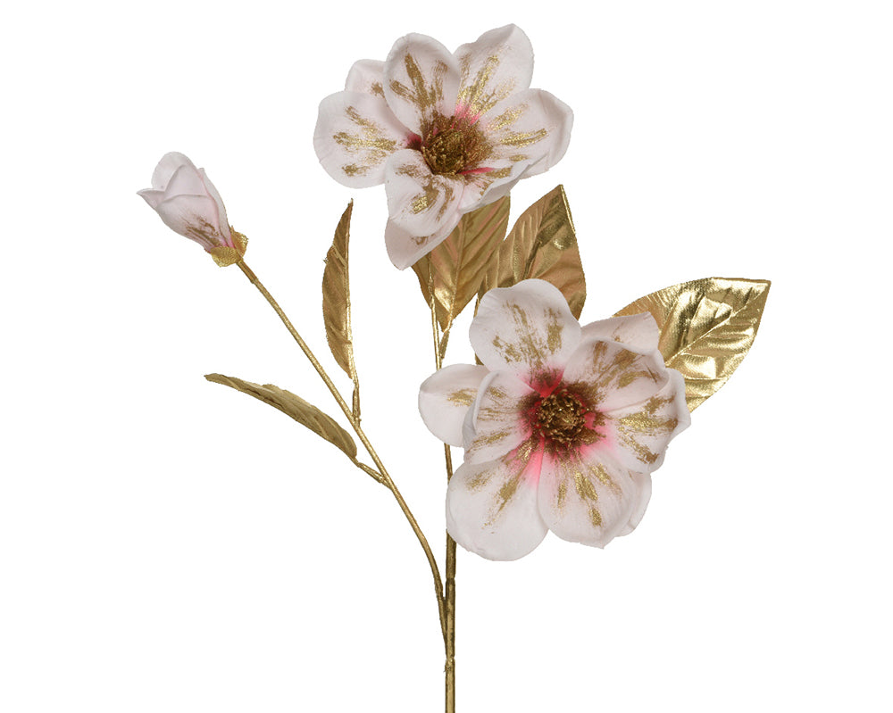 Kaemingk Magnolia Stem Pink/Gold