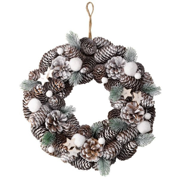 Smart Garden Frostpine Wreath, 36Cm