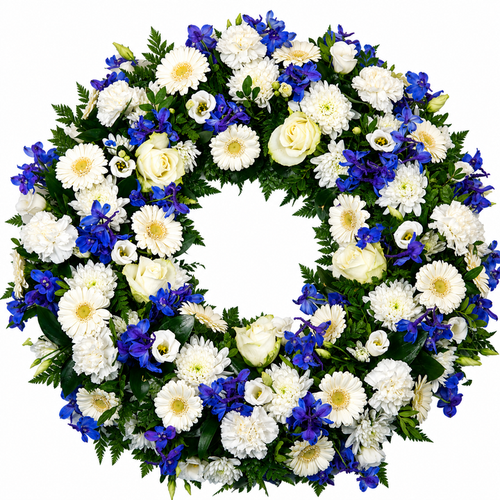 BLUE AND WHITE