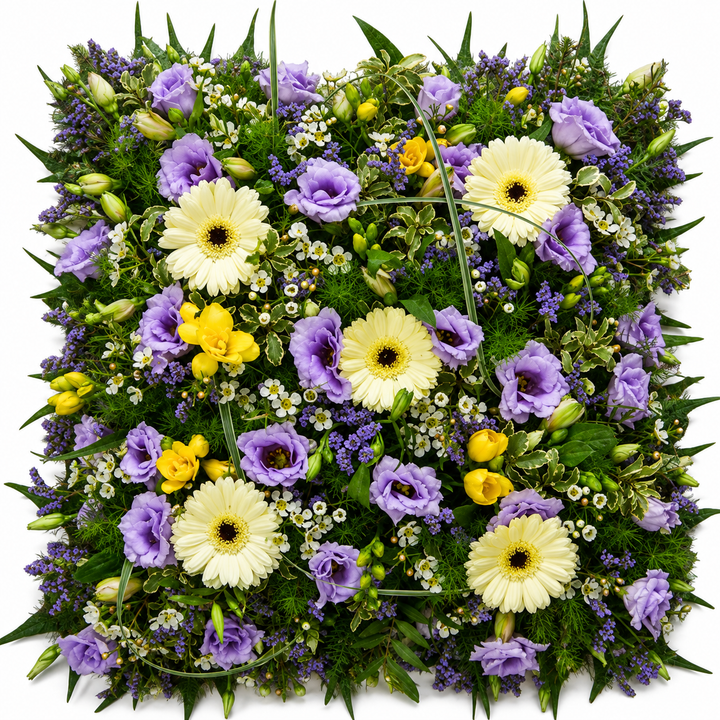 Lemon & Lilac Cushion