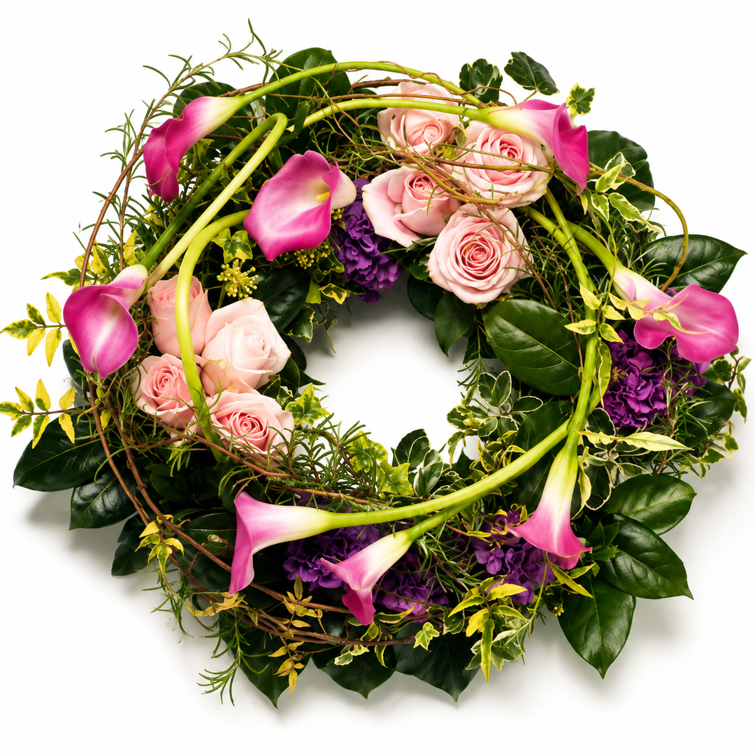 Pink Calla Lily Wreath