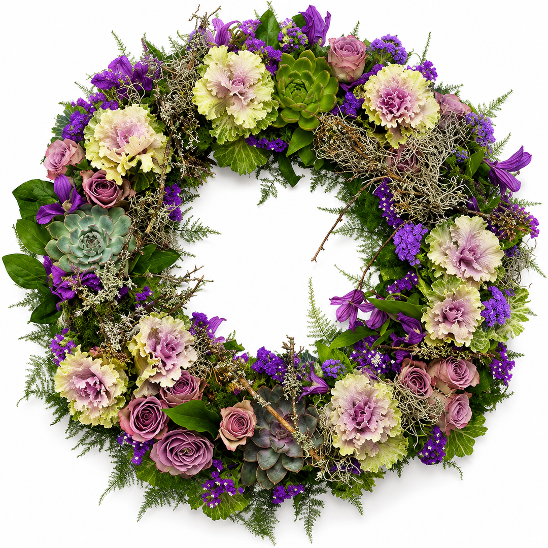 Purple and Lilac Wreath
