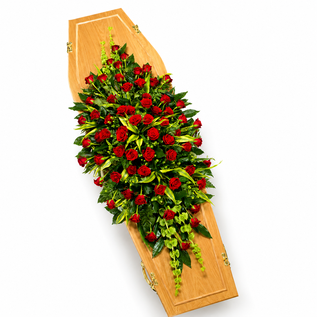Red Rose Casket Spray