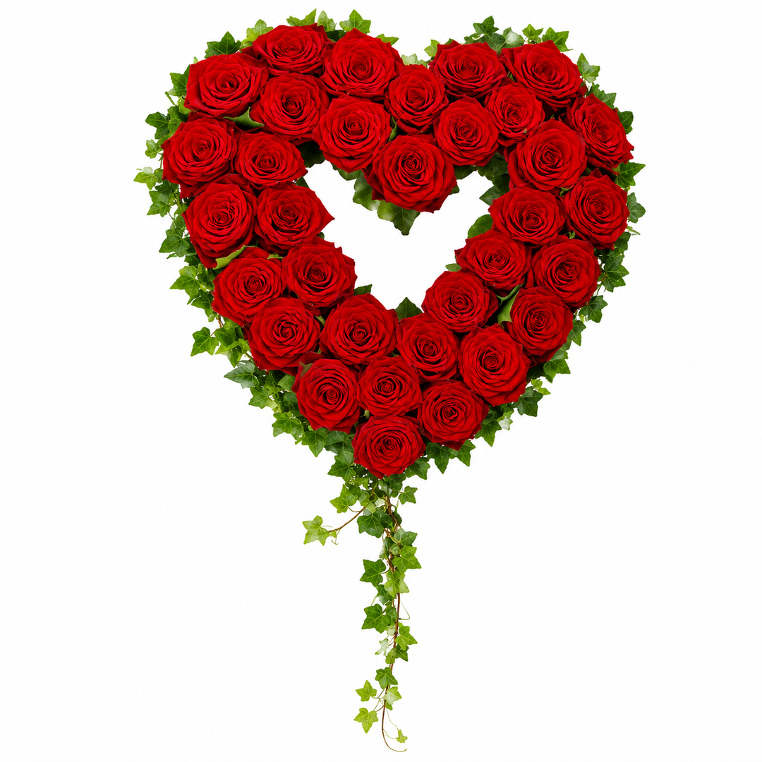 Red Rose Open Heart