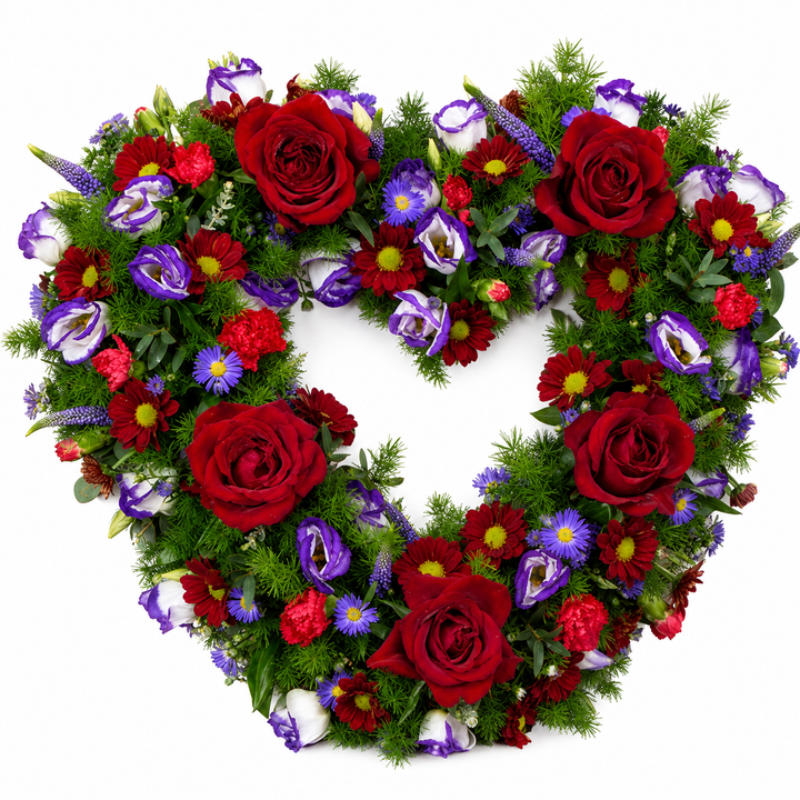 Red & Purple Open Heart