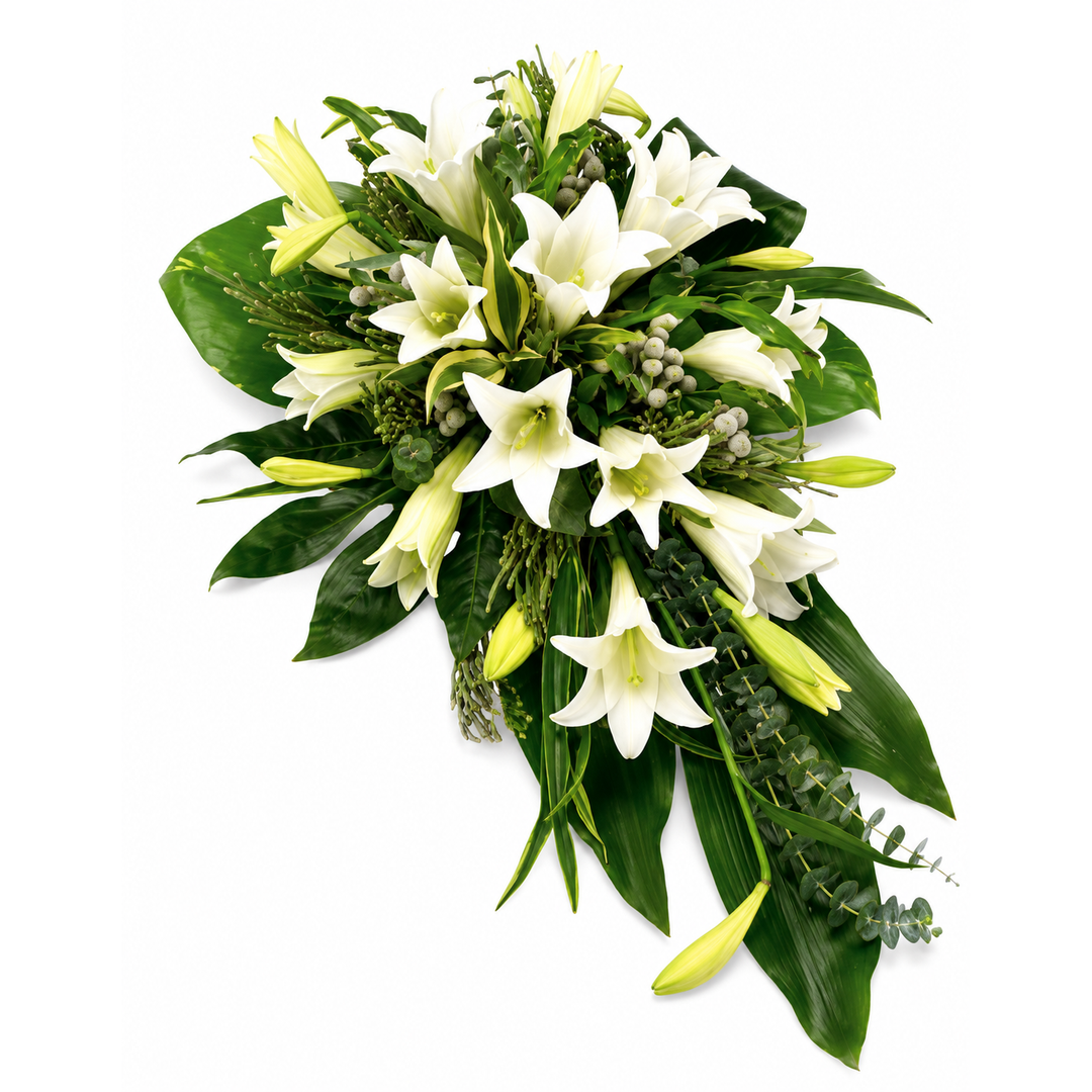 White Lily Single Ended Spray