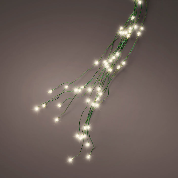 Kaemingk Micro LED Warm Green Flashing Tree Bunch Lights (180cm)