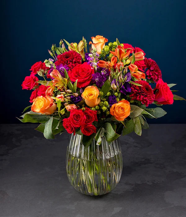 Fiery Rose Bouquet