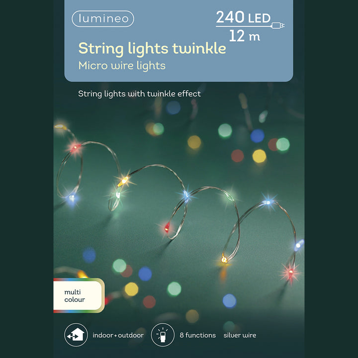 Kaemingk Micro LED Mulit Colour Twinkle Stringlights (1195cm)