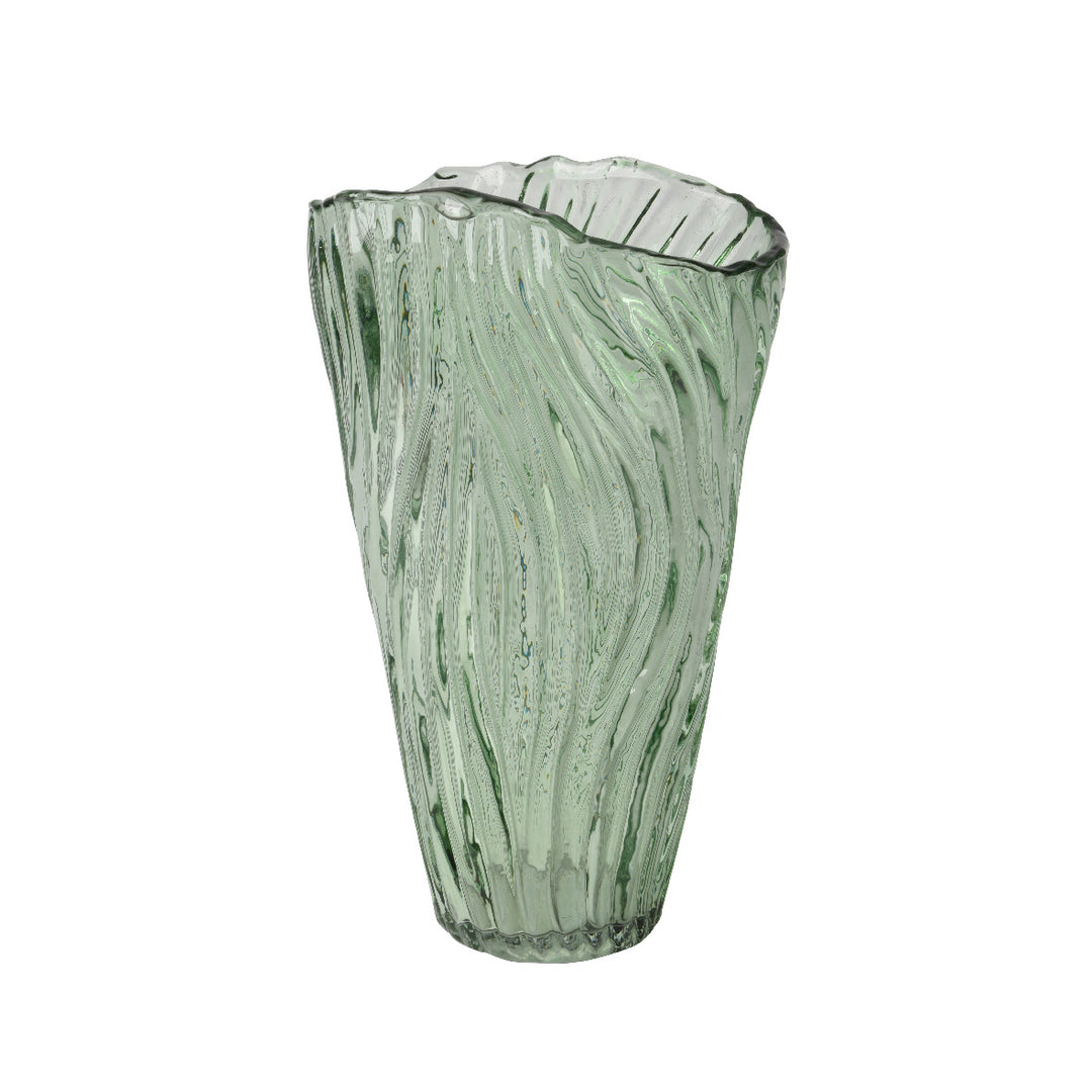 Kaemingk Millky Finish W Swirls Vase 35cm
