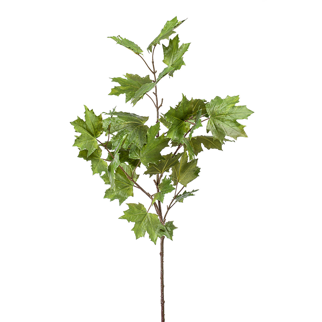 Emerald Plane Leaf Spray Green 105cm